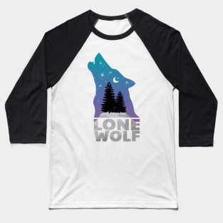 Howling wolf at the moon Baseball T-Shirt
